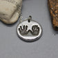 Two Hand Prints Charm in Sterling Silver
