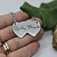 Two Overlapping Heart Fingerprints Necklace
