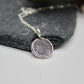 Fingerprint Necklace with Textured Bail in Sterling Silver