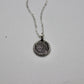 Fingerprint Necklace with Textured Bail in Sterling Silver