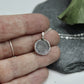 Fingerprint Necklace with Textured Bail in Sterling Silver