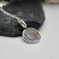 Fingerprint Necklace with Textured Bail in Sterling Silver