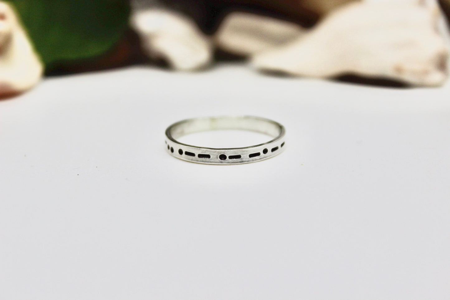 Always in Morse Code Ring in Sterling Silver