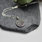Fingerprint Necklace with Textured Bail in Sterling Silver