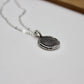 Fingerprint Necklace with Textured Bail in Sterling Silver