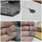 Fingerprint Necklace with Textured Bail in Sterling Silver