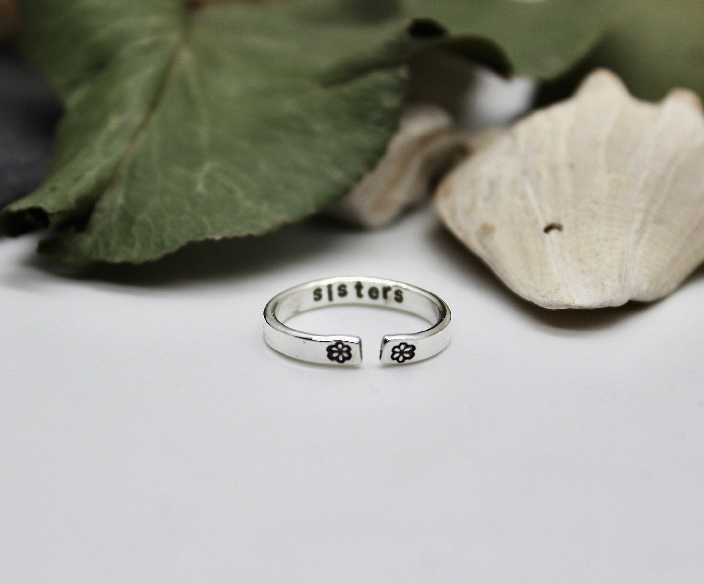 Sisters Ring, Solid Sterling Silver Adjustable Sister Ring