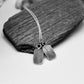 Small Sterling Silver Fingerprint Charm in Dog Tag Shape