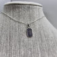 Small Sterling Silver Fingerprint Charm in Dog Tag Shape