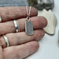Small Sterling Silver Fingerprint Charm in Dog Tag Shape