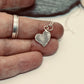 Small Slanted Heart Fingerprint Necklace