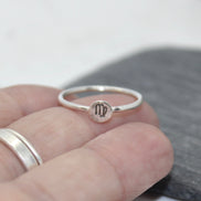 Zodiac Sign Ring in Sterling Silver