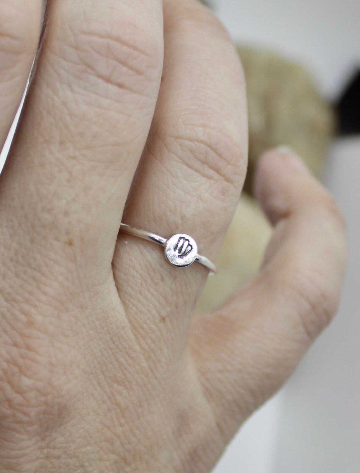 Zodiac Sign Ring in Sterling Silver