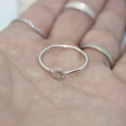 Paw Print Ring in Sterling Silver