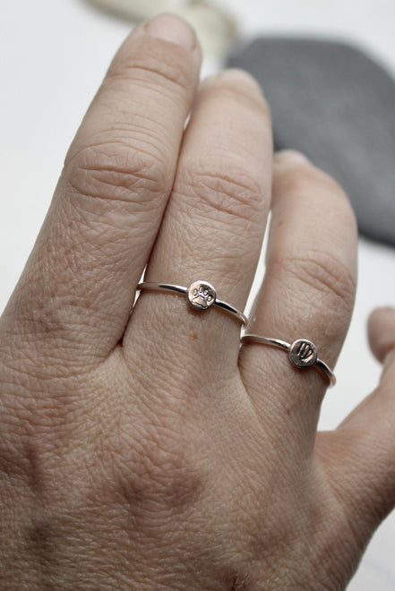 Paw Print Ring in Sterling Silver