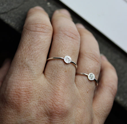 Paw Print Ring in Sterling Silver