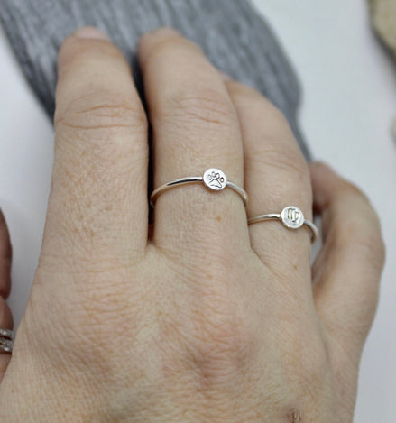 Paw Print Ring in Sterling Silver