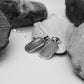 Small Sterling Silver Fingerprint Charm in Dog Tag Shape