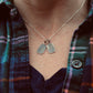 Small Sterling Silver Fingerprint Charm in Dog Tag Shape