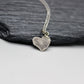 Small Slanted Heart Fingerprint Necklace