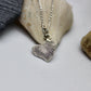 Small Slanted Heart Fingerprint Necklace