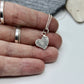 Small Slanted Heart Fingerprint Necklace