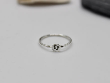 Zodiac Sign Ring in Sterling Silver
