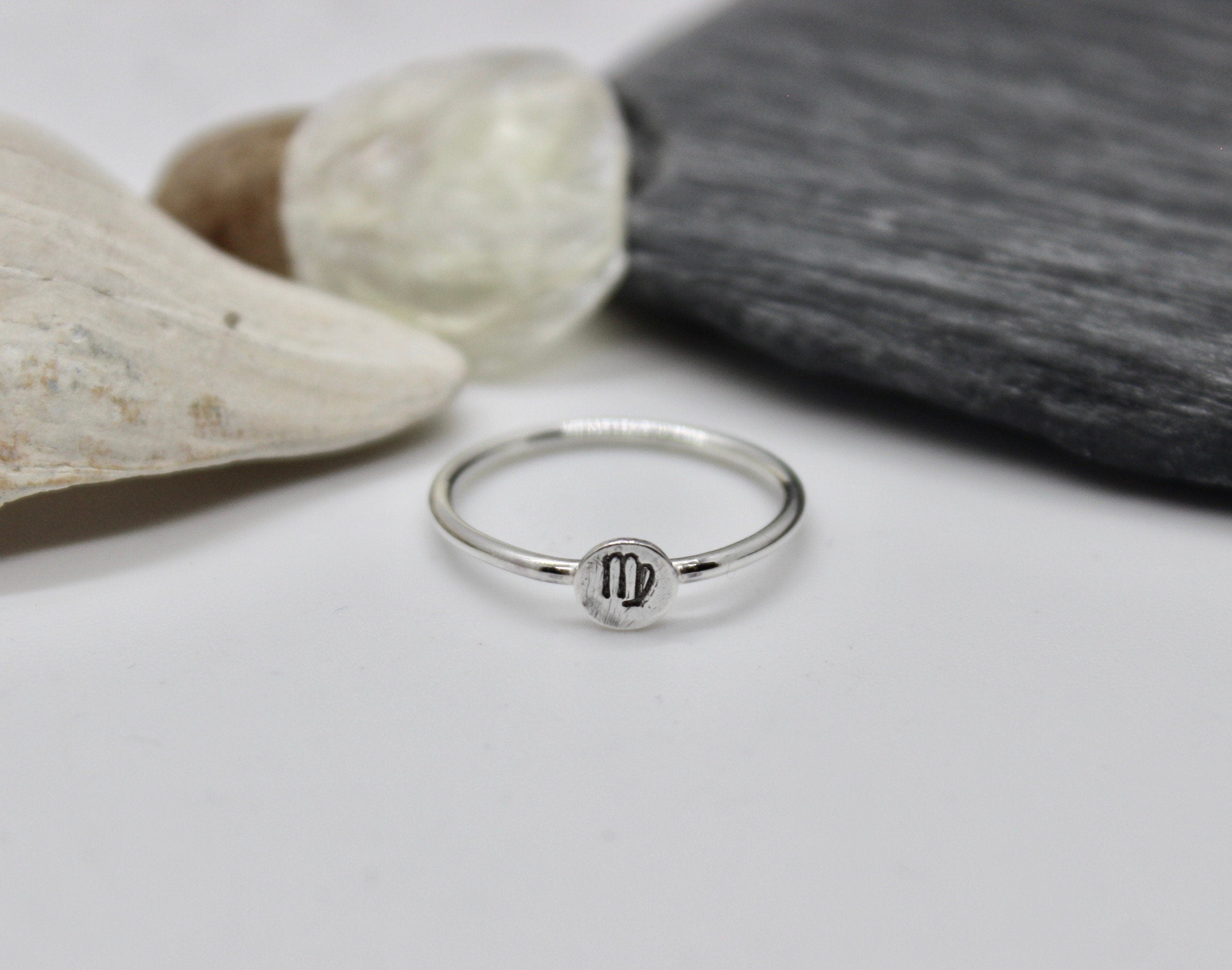 Zodiac Sign Ring in Sterling Silver