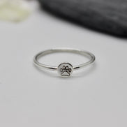 Paw Print Ring in Sterling Silver