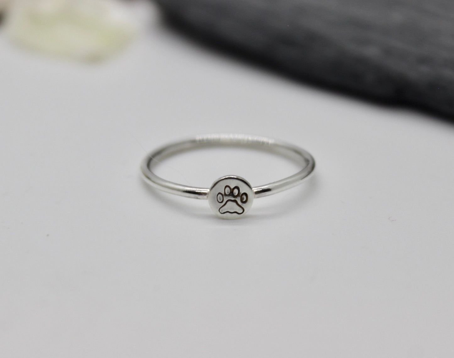 Paw Print Ring in Sterling Silver