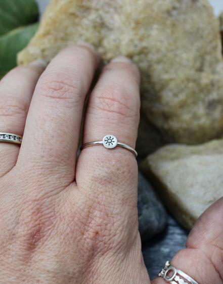 Sun Ring in Sterling Silver