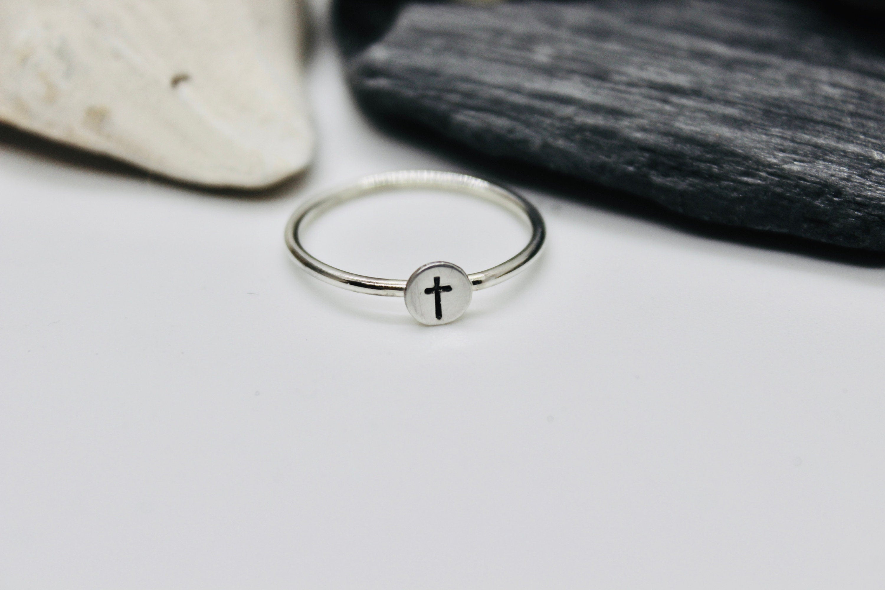 Cross Ring in Sterling Silver