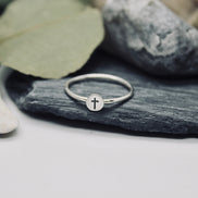 Cross Ring in Sterling Silver