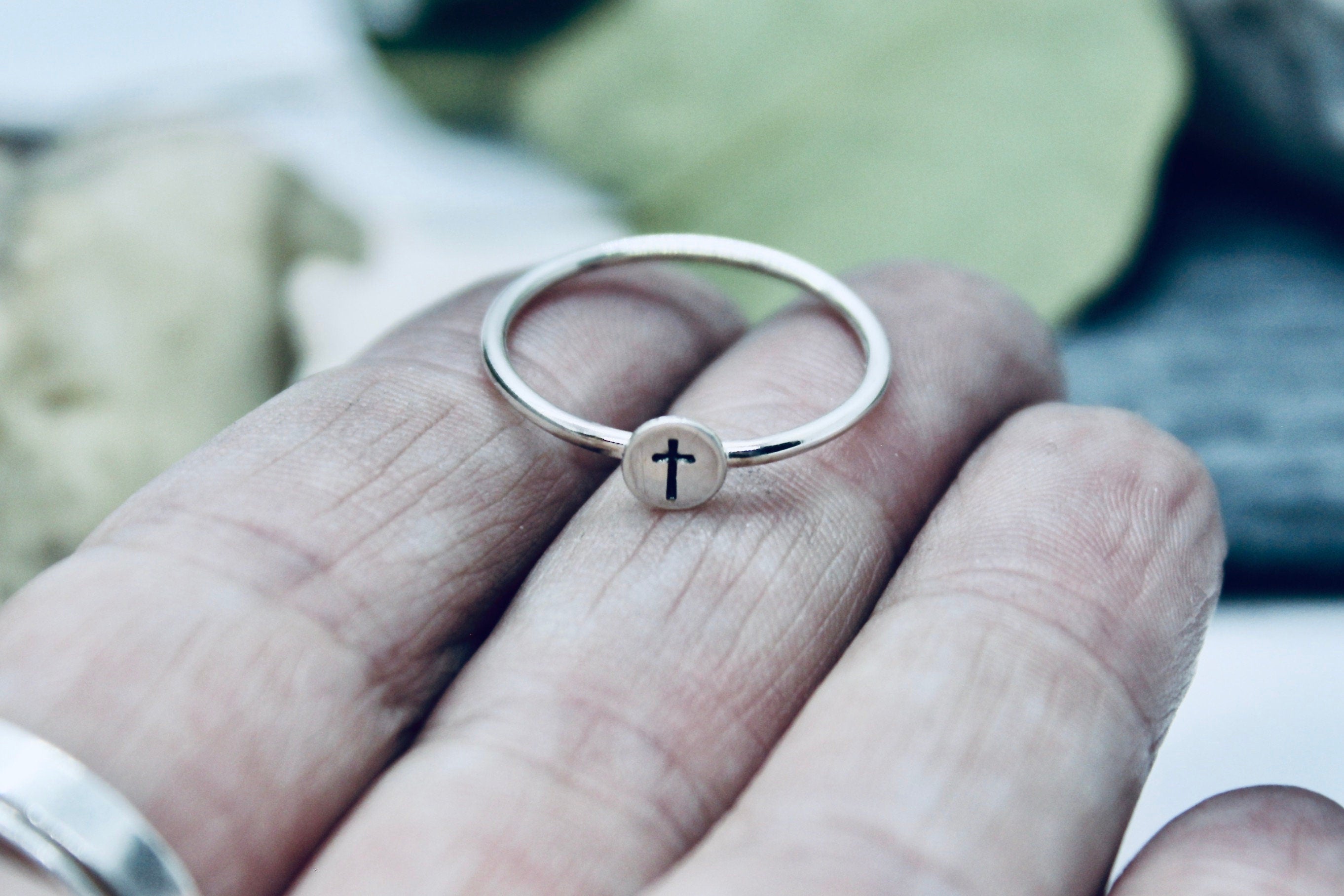 Cross Ring in Sterling Silver