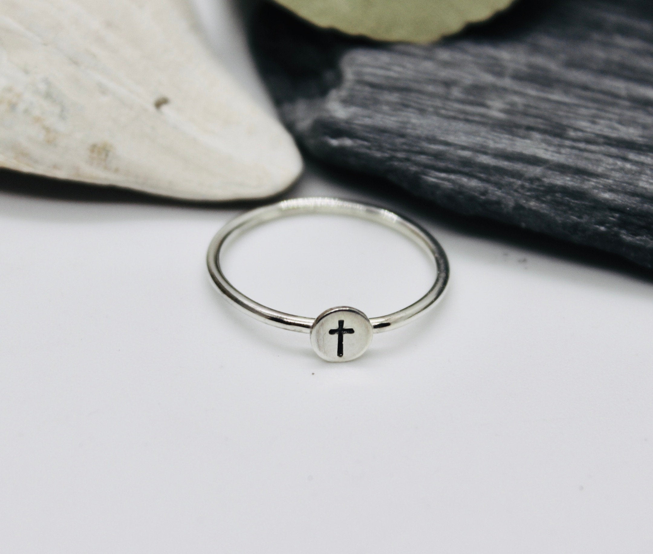 Cross Ring in Sterling Silver