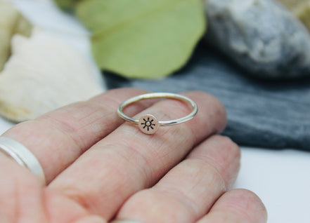 Sun Ring in Sterling Silver