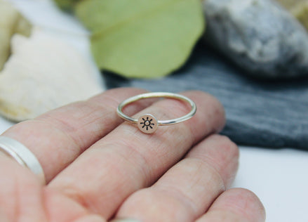 Sun Ring in Sterling Silver
