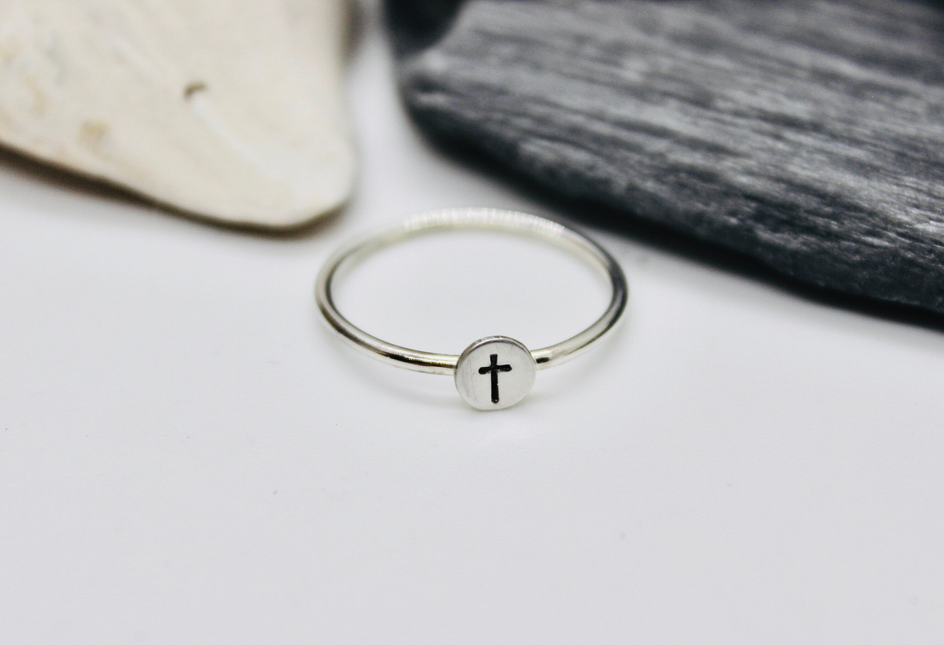Cross Ring in Sterling Silver