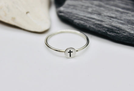 Cross Ring in Sterling Silver