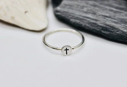 Cross Ring in Sterling Silver
