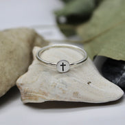 Cross Ring in Sterling Silver