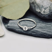 Cross Ring in Sterling Silver
