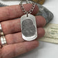 Fingerprint Dog Tag Charm in Solid Sterling Silver