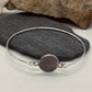 Fingerprint Bangle Bracelet in Solid Sterling Silver