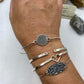 Fingerprint Bangle Bracelet in Solid Sterling Silver