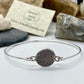 Fingerprint Bangle Bracelet in Solid Sterling Silver