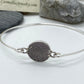 Fingerprint Bangle Bracelet in Solid Sterling Silver