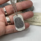 Fingerprint Dog Tag Charm in Solid Sterling Silver