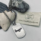Fingerprint Dog Tag Charm in Solid Sterling Silver
