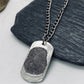 Fingerprint Dog Tag Charm in Solid Sterling Silver